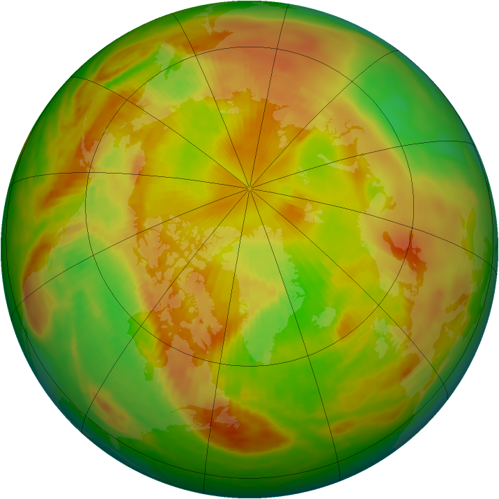 Arctic ozone map for 24 May 1980